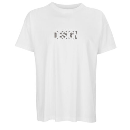 Mikina s výšivkou „Design“ Bílé tričko s výšivkou Design – stylový minimalistický motiv, ladící k mikinám s výšivkou