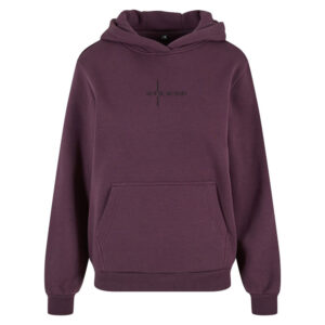 Motivační výšivka na oblečení „No risk, no story“ Vínová mikina s výšivkou na oblečení „No risk, no story“