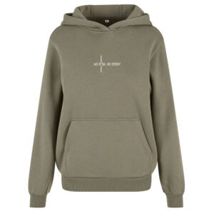 Motivační výšivka na oblečení „No risk, no story“ Mikina s motivační výšivkou „No risk, no story“