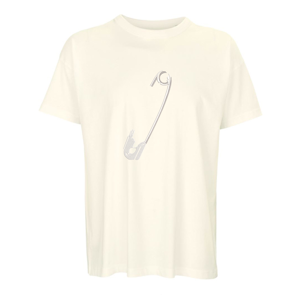 Streetwear mikina s výšivkou Spínací špendlík Tričko s výšivkou Spínací špendlík – minimalistický streetwear motiv