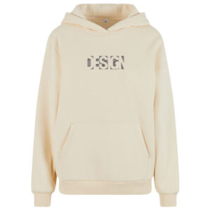 Mikina s výšivkou „Design“ Béžová mikina s výšivkou Design – minimalistický motiv pro moderní styl