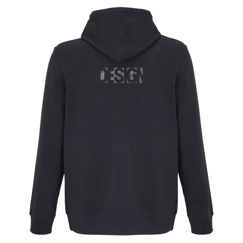 Mikina s výšivkou „Design“ Černá mikina s výšivkou Design na zádech – moderní minimalistický streetwear